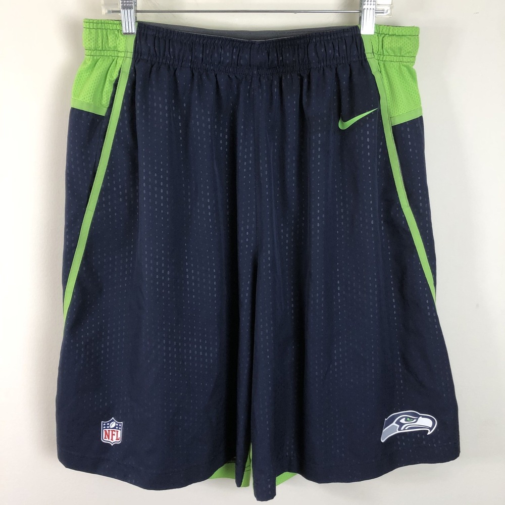 Seattle Seahawks Nike Dri-Fit NFL On Field Training Shorts Men's 2XL Navy Green